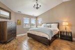 Master king suite with private bath, upper level